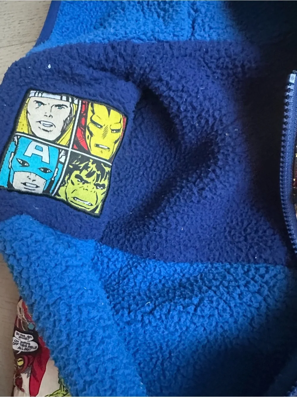 Marvel Kids Hooded Puffer Jacket - Red, Yellow, Green, Blue, White